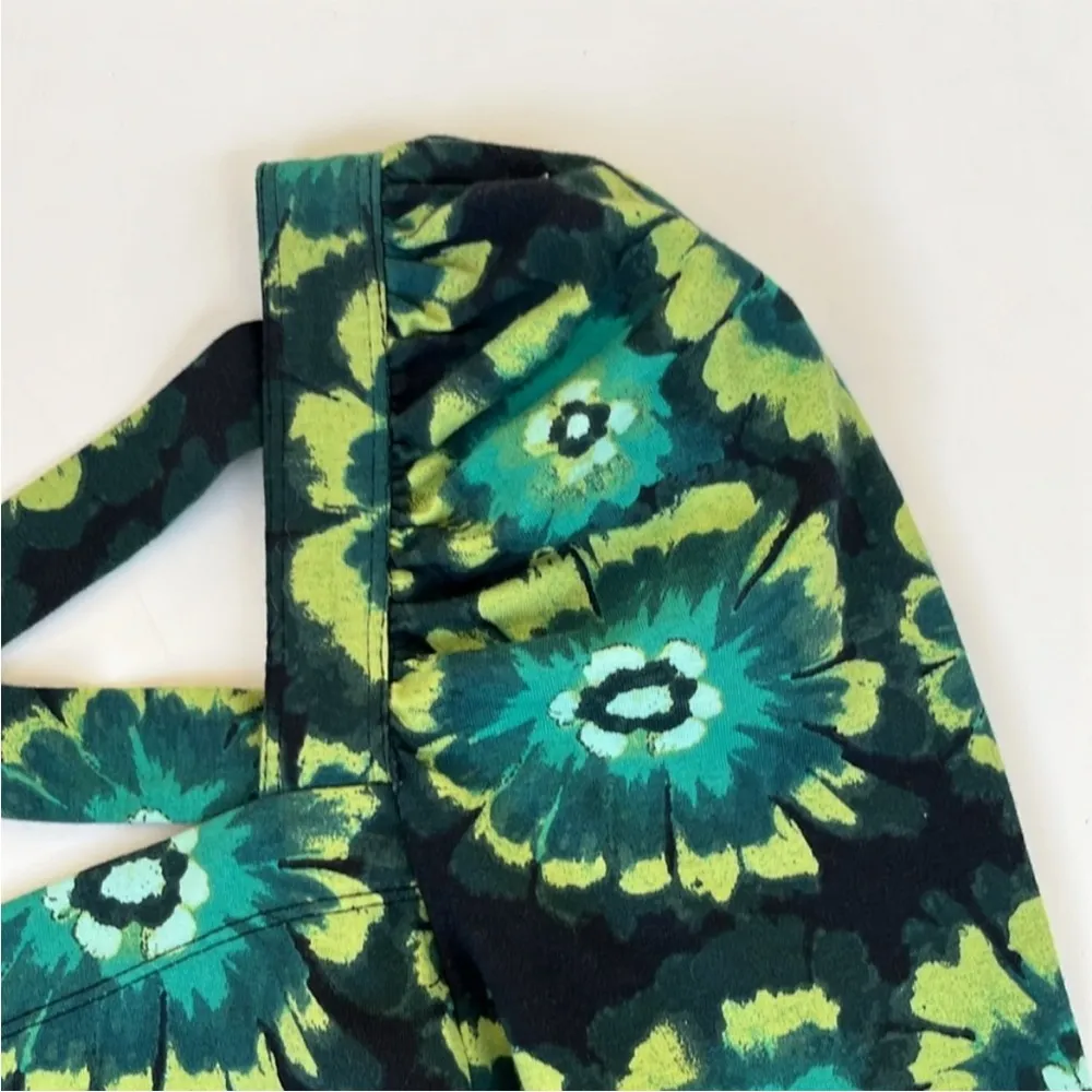 Like New Free People Give Me More Top Green Floral Size Small - Image 5