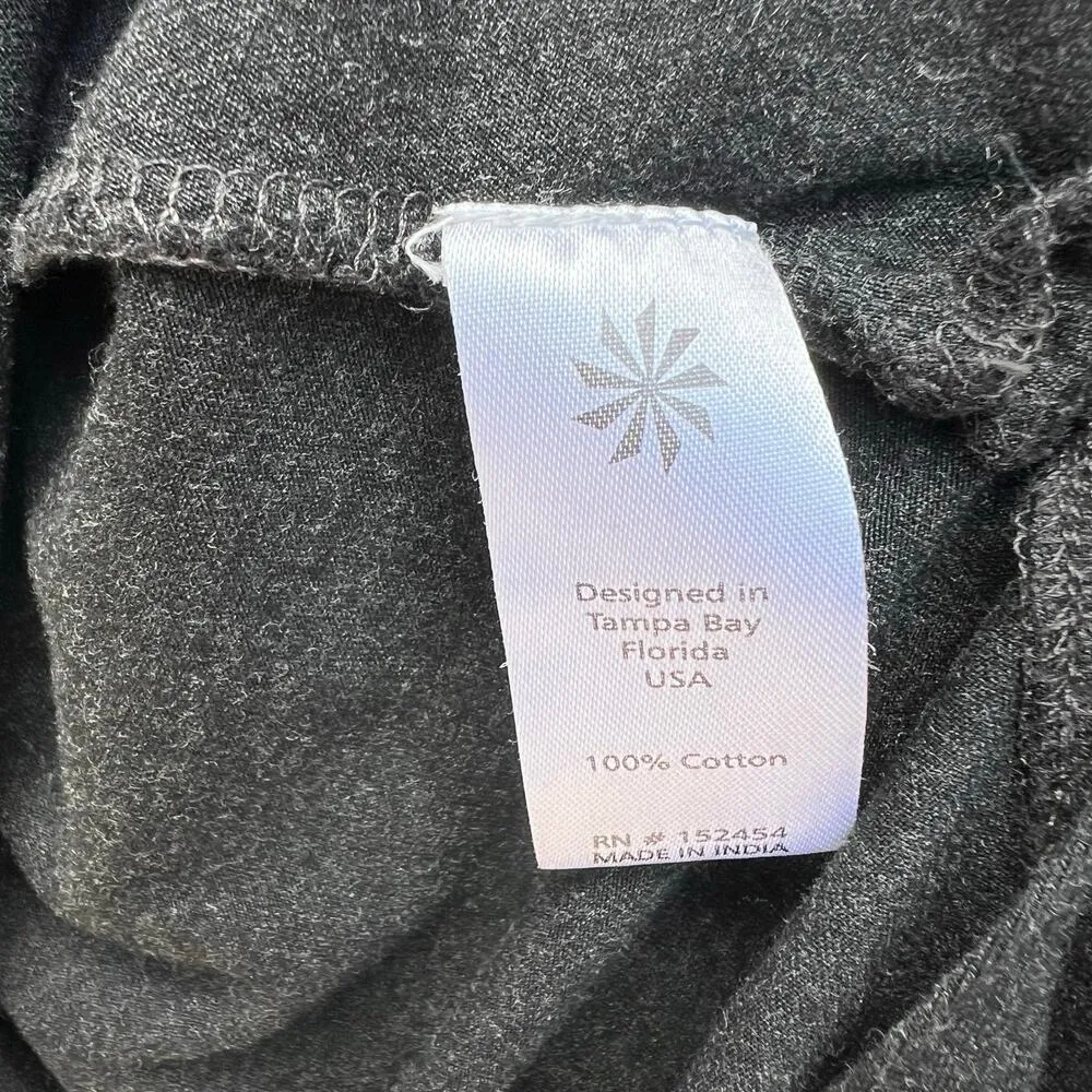 Karyn Seo Floral Embroidered Short Sleeve Short Dress Charcoal Grey Size Small Gray - Image 11