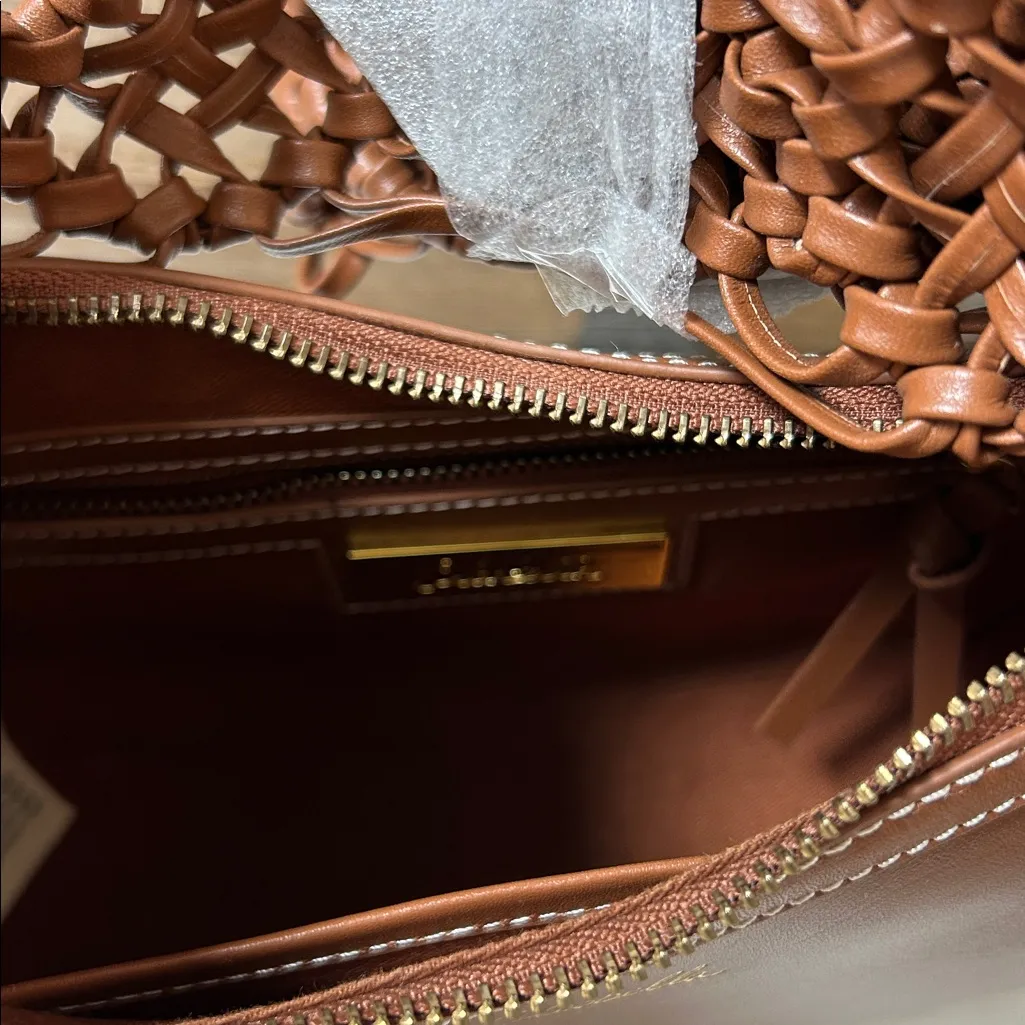 Cleobella Lorelei Macrame Strap Crossbody in Brown Leather New!! - Image 11