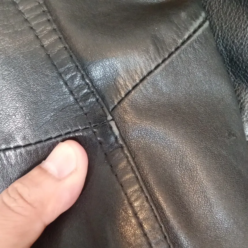 Wilson Leather Vintage Lined Hooded Full Zip Heavy Winter Womens Medium - Image 12