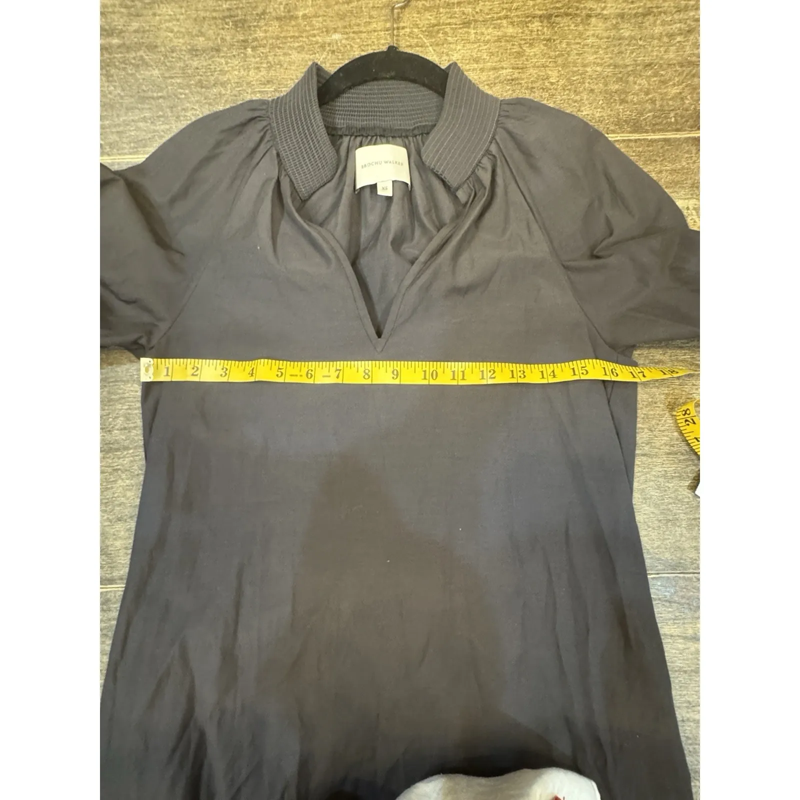 Brochu Walker Amaia Mini Dress Size XS Gray Smocked Minimalist - Image 12