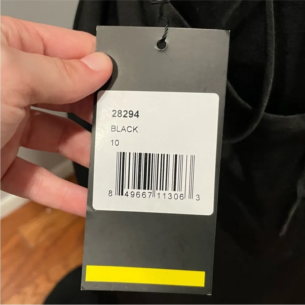 La Femme Prom Dress 28294 Black Flutter Slit Gown 10 - Image 8