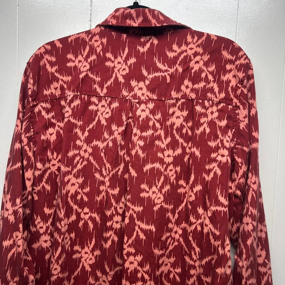 Knox Rose Floral Button Front Long Sleeve Bohemian Shirt Women's Size XL - Image 7