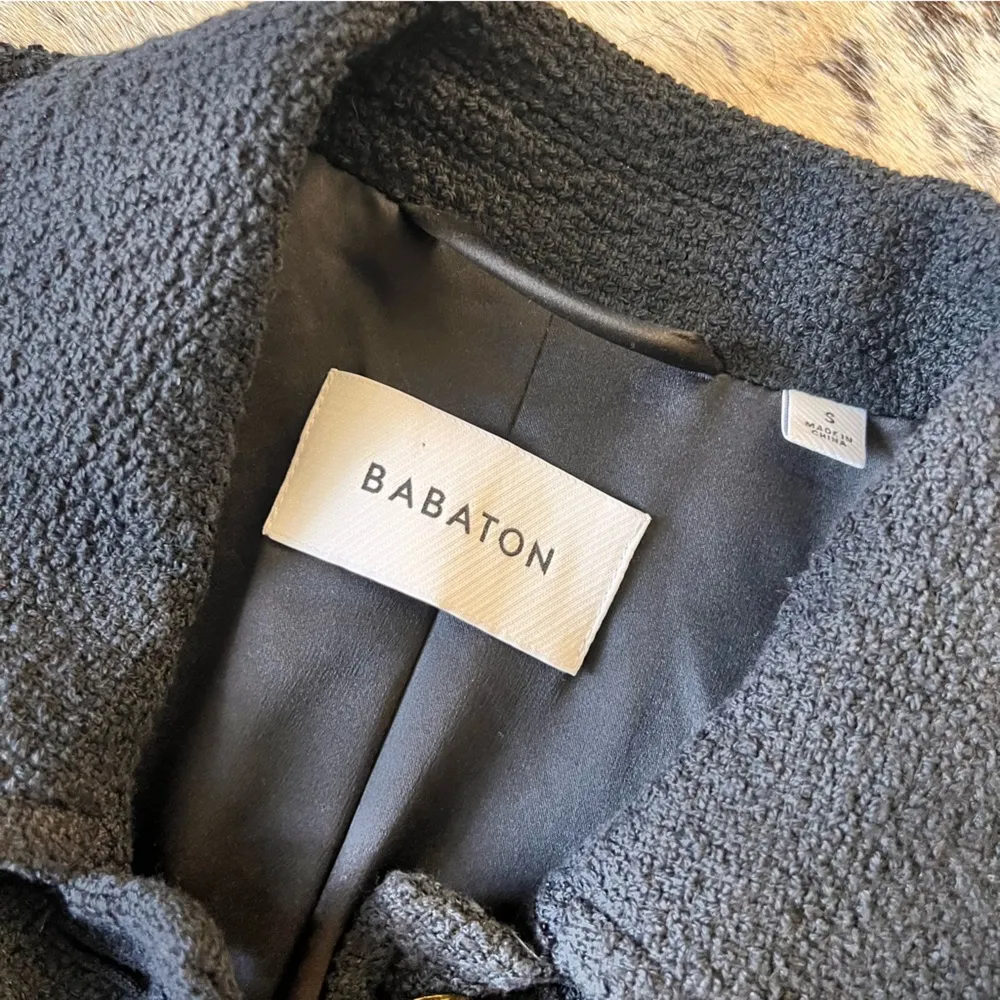 Babaton ARITZIA  Black Tweed Frances Blazer‎ Jacket Size Small - Image 7