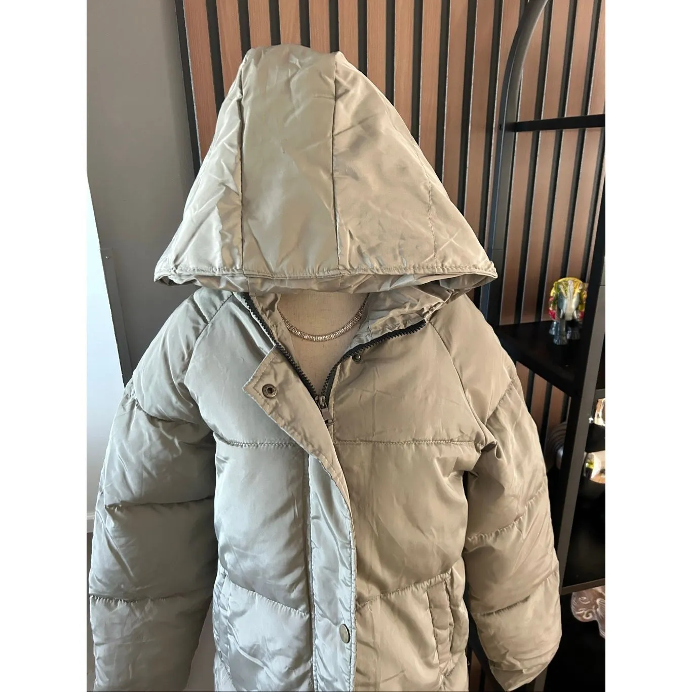 SHEIN green puffy jacket winter jacket size s - Image 2