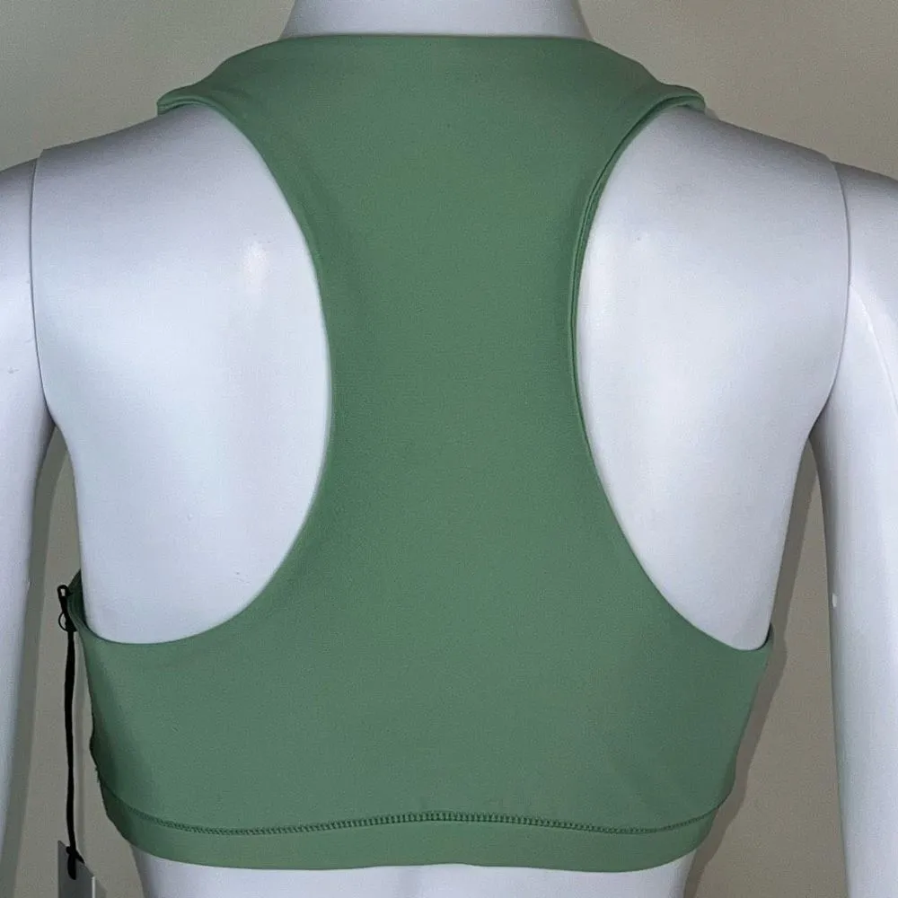WeWoreWhat Solid Racerback Bra in Fair Green - Image 5
