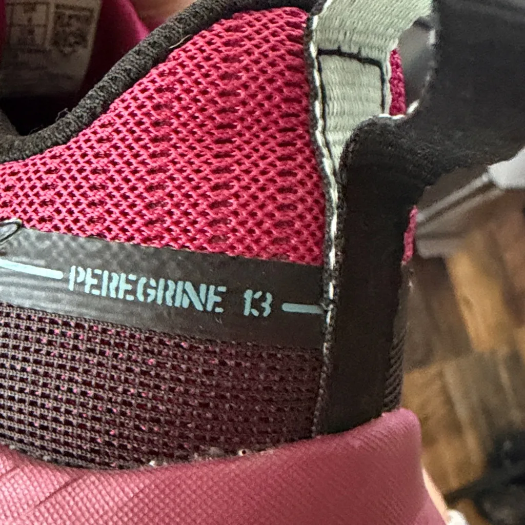 Saucony Women's Pink Black Running Shoes 6 Sneakers Peregrine 13 thick tread - Image 7