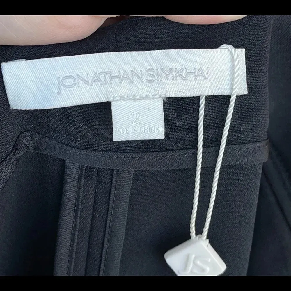 Jonathan Simkhai high waist straight leg pants size 2 Black - Image 5