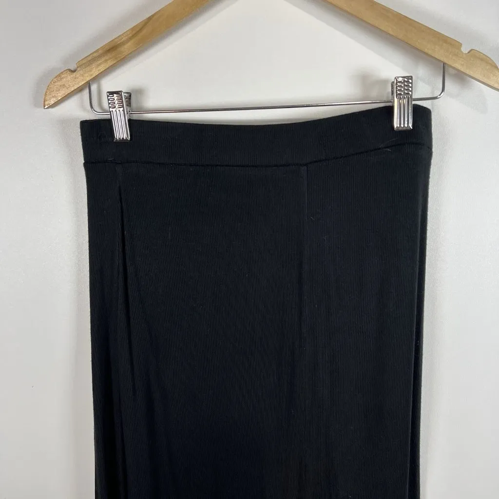 American Eagle Outfitters‎ Knit Black Maxi Skirt Women Small Lined Raw Edge - Image 6