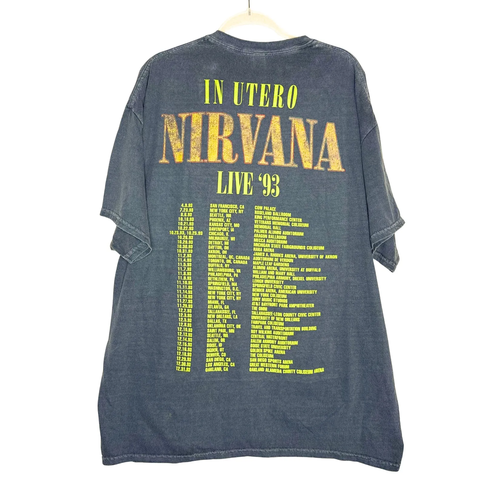 Nirvana Graphic Short Sleeve Band T-Shirt Size L/XL Grunge Y2K Oversized Tee - Image 7