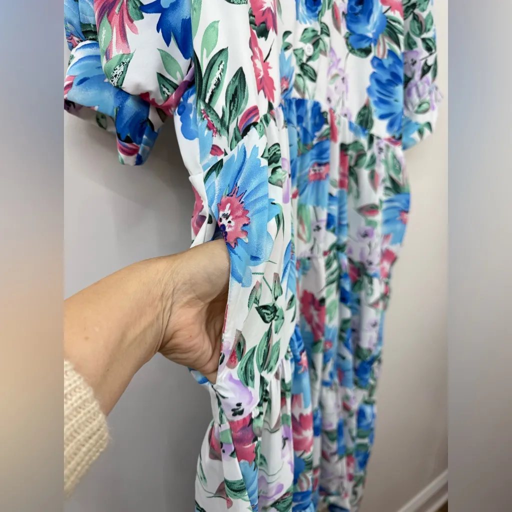 PRETTY GARDEN Floral Midi Summer Dress size M - Image 3