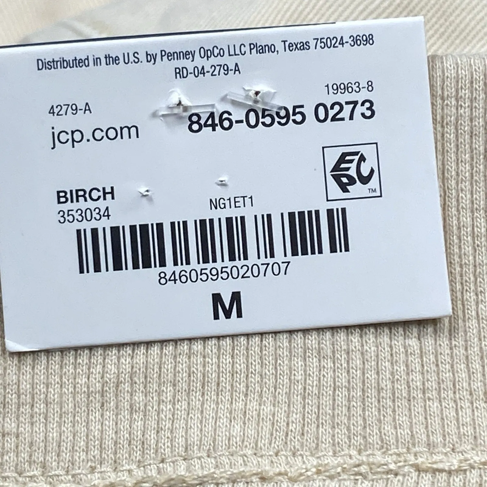 St John's Bay Wide Leg Crop Pants Women's Size Medium Pull On Tencel Beige Birch - Image 4