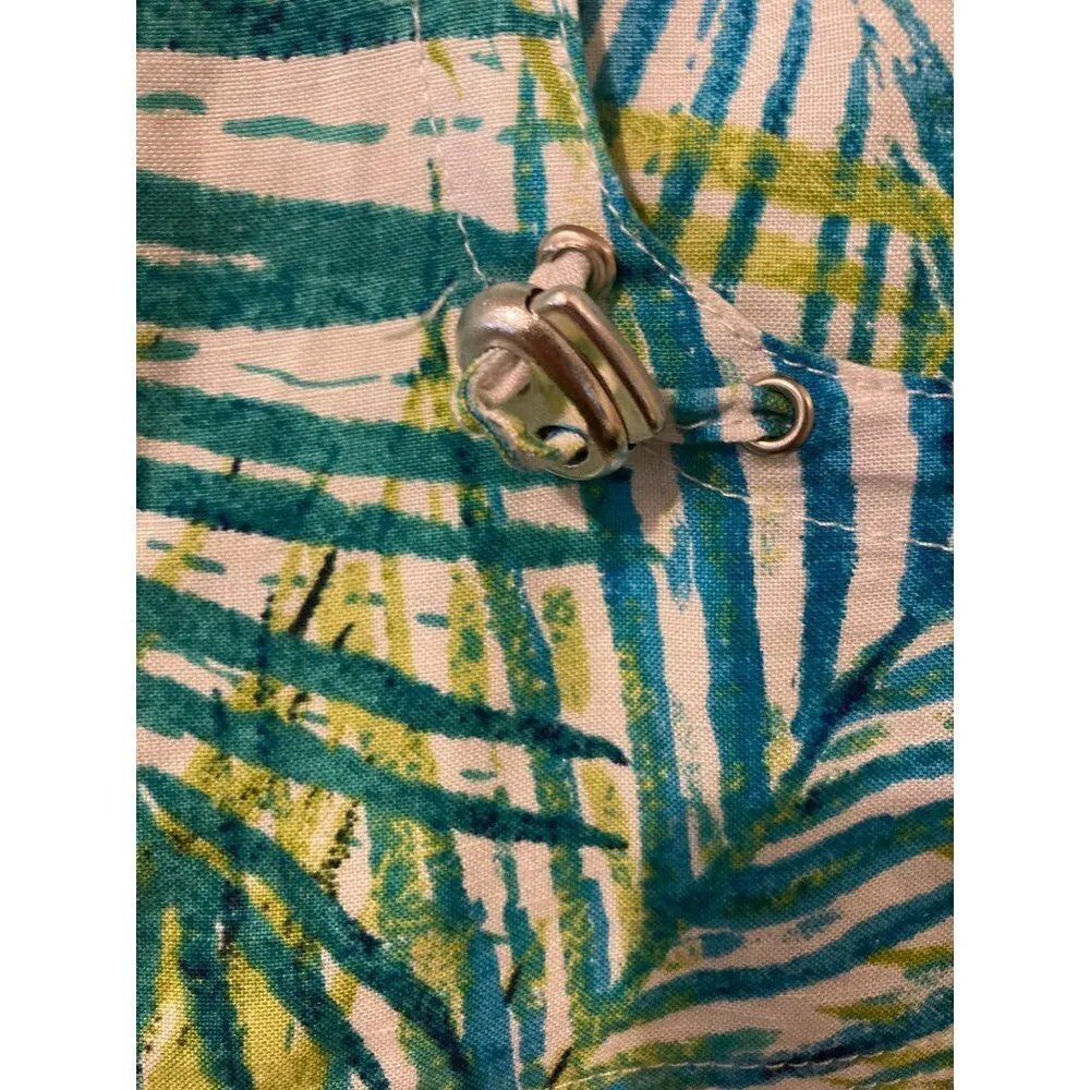 Ruby Rd. Women's 12 Multi Blue Green Zip Up Jacket Top Shirt Pockets Linen Blend - Image 4