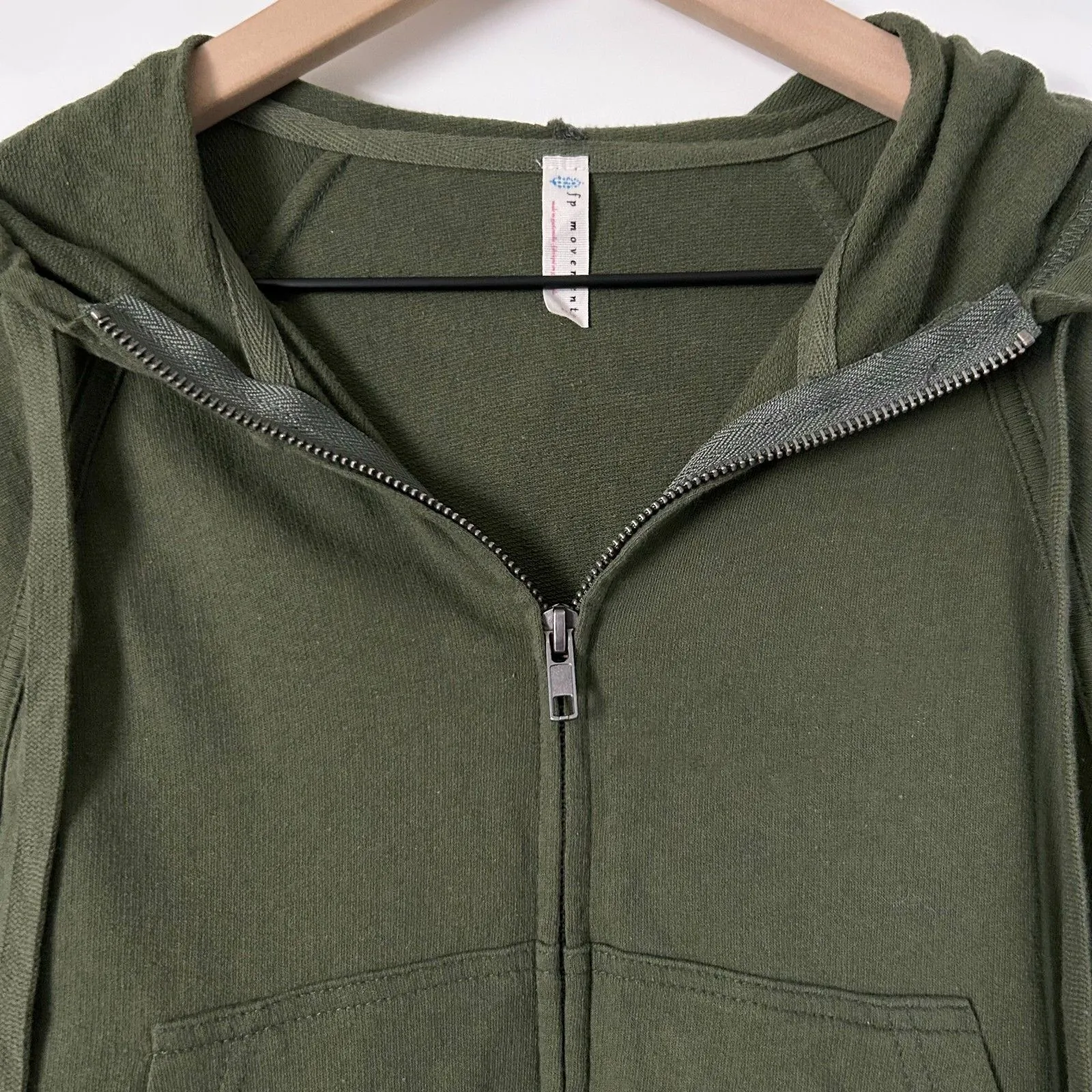 Free People Movement Sting Like A Bee Hoodie in Moss Green Size XS - Image 3