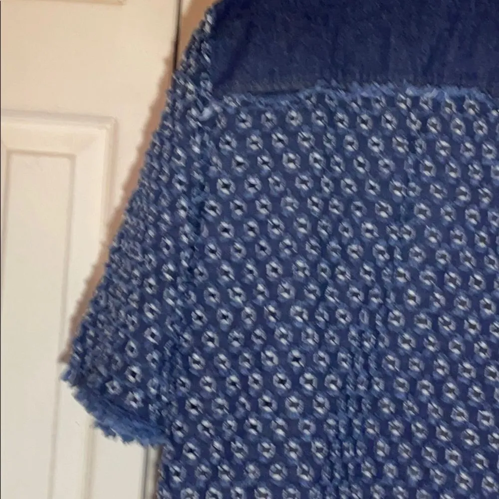 Chico's  Perforated Denim Open Front Jacket 1 Small - Image 10