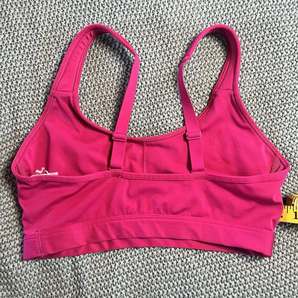 Gymshark Bra Womens Hot Pink Solid Sports Logo Yoga Gym Athletic Ladies XS - Image 3