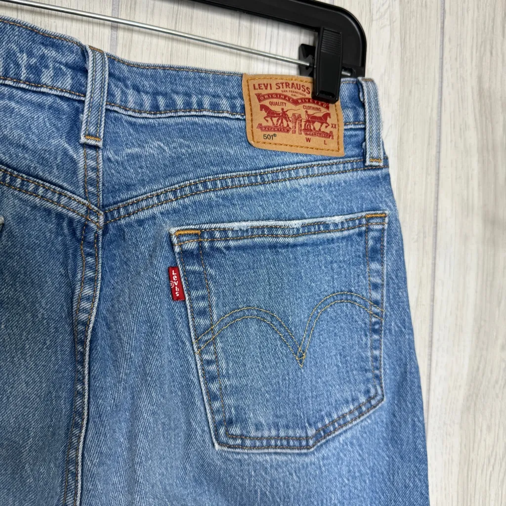 Levi’s 501 Original Fit Stretch Straight Leg Jeans Charleston Street size 28x30 - Image 6