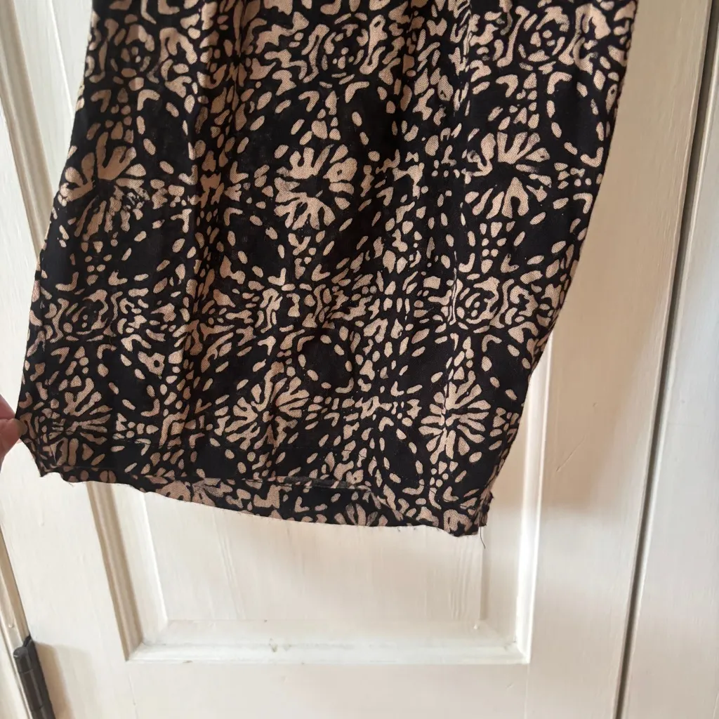 Soft Surroundings Black Tan Geometric Jumpsuit Size Medium Romper Sleeveless - Image 5