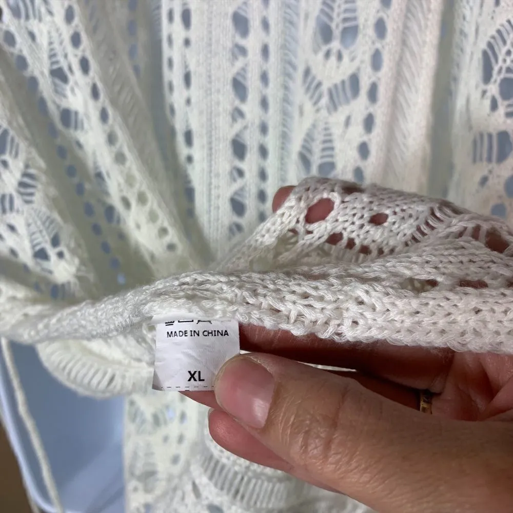 Womens crochet swim cover Size XL - Image 9