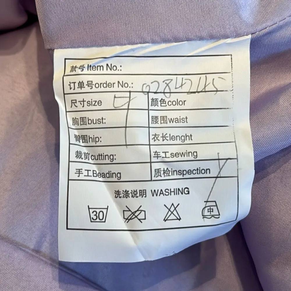 Women’s Tea Length Purple Prom Party Dress CorsetBack Sweetheart Neckline Size 4 - Image 12