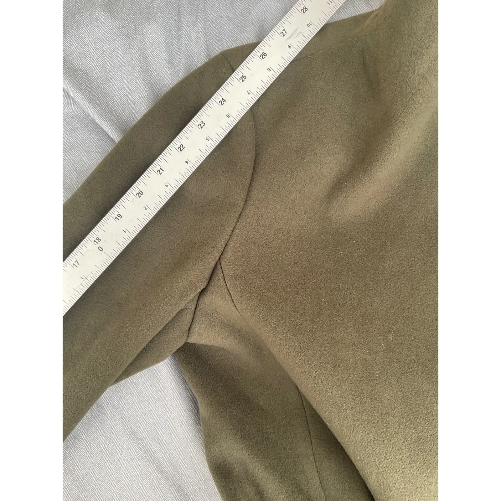 Andrew Marc Women's Green‎ Asymmetrical Zip Front Wool Blend Coat Jacket L - Image 10