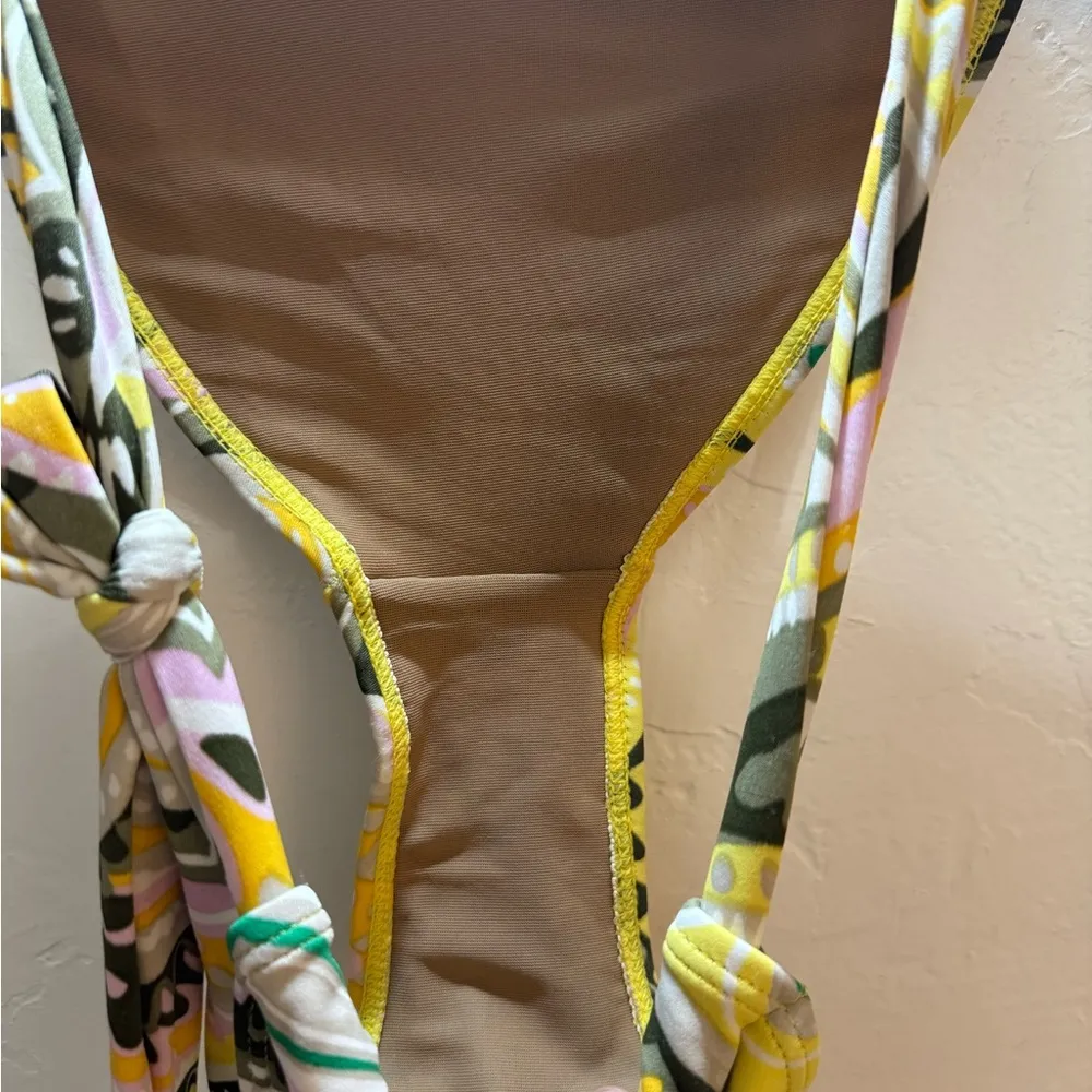 VINTAGE CIA MARÍTIMA PAISLEY BIKINI SMALL TANGA Yellow - Image 6