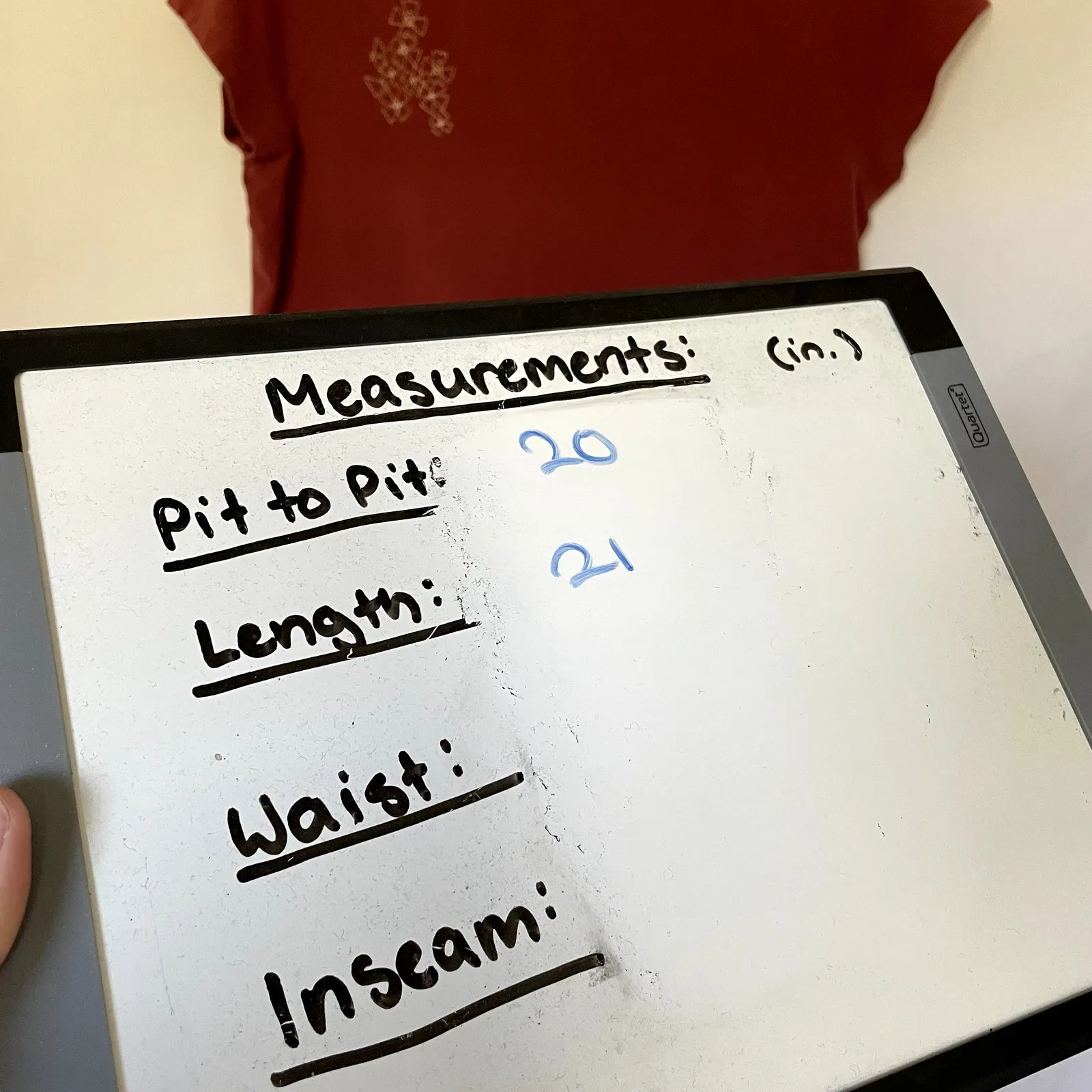 RuffHewn coral red short sleeved shirt side tie flower women's size L cotton - Image 5