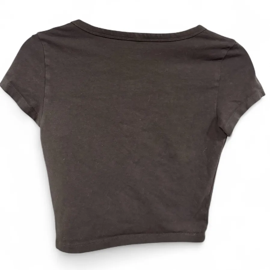 American Eagle Black‎ Crop Top Short Sleeve Top- Size Small - Image 2