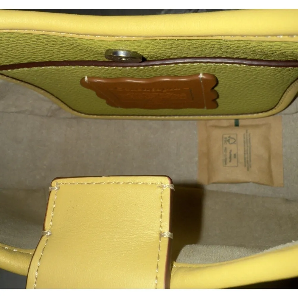 NWT Coach Ergo Bag In Coachtopia Leather Lime Green Multi - Image 7