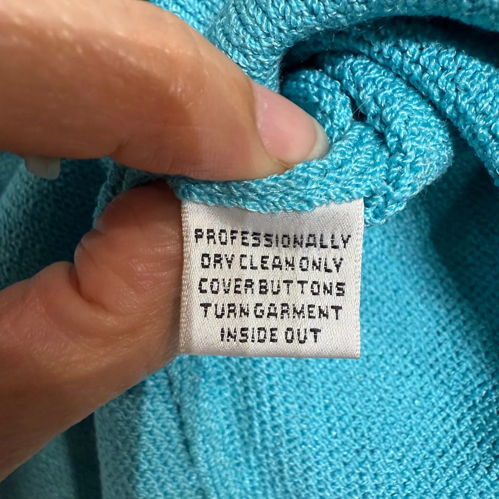 St. John Teal Knit Sleeveless Vintage Blouse Sz 4P - Image 7