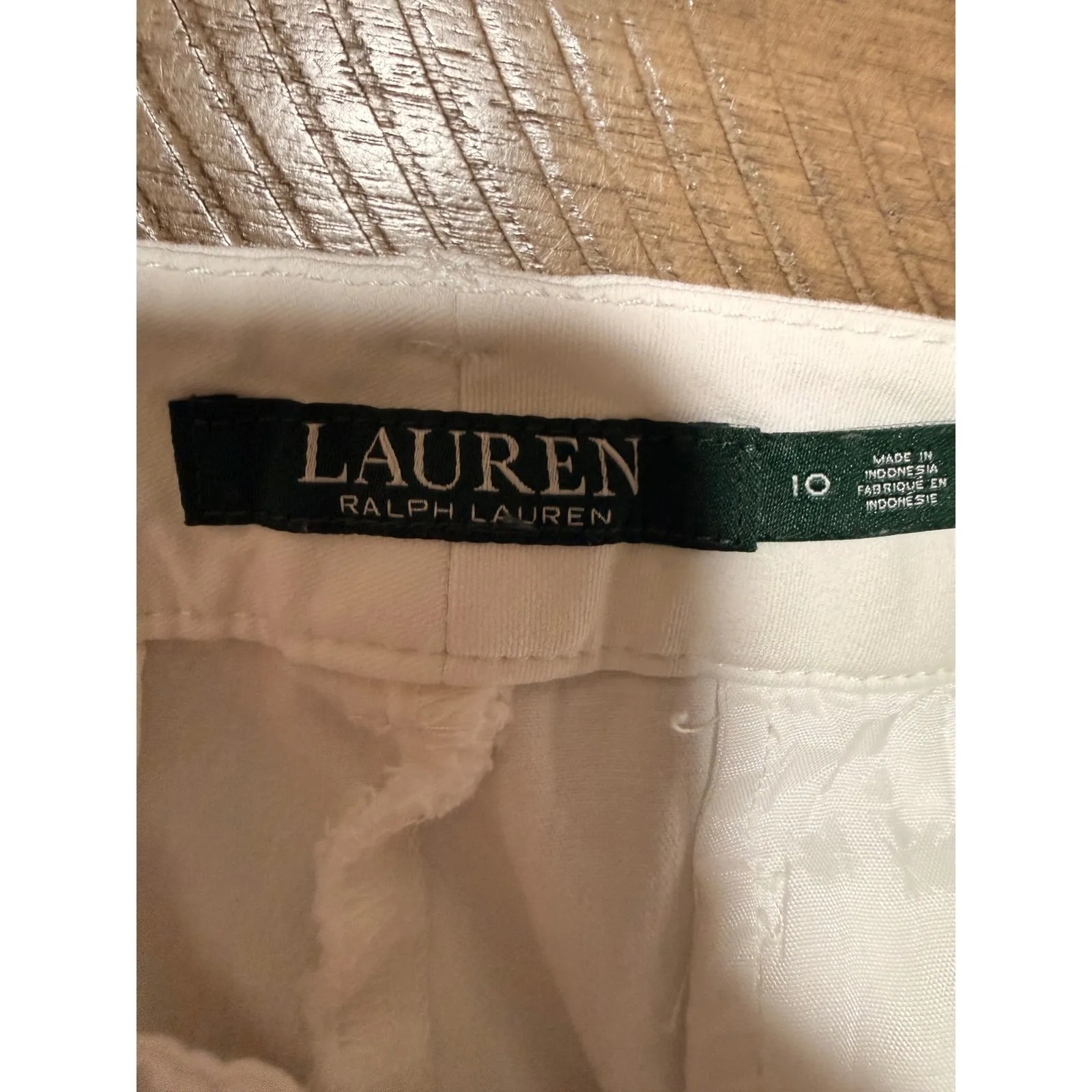 Lauren Ralph Lauren Women White Cotton Blend Bermuda Shorts Size 10 - Image 6