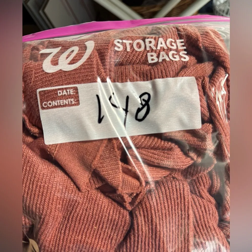 New in Hooded Pullover Top Button Detail Drawstring Coral Pink Casual Comfy M Size M - Image 9