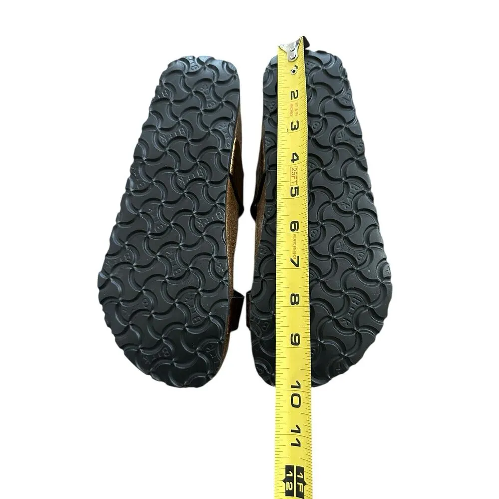 Birkis Faux Leather Metallic Bronze Snake Sandals EU 37 Women 6 / Men 4 - Image 8