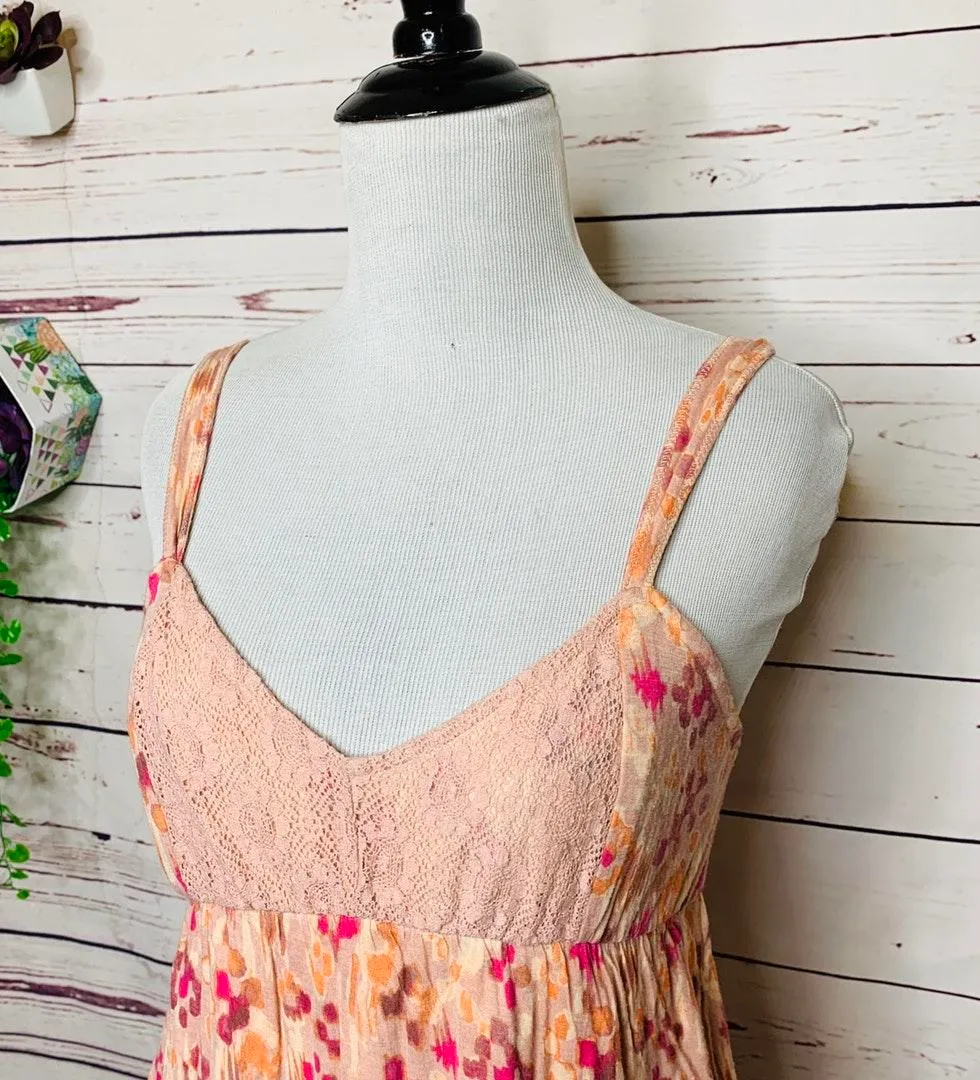 Decree Mauve Pink Layered Boho Tank Top Medium - Image 7