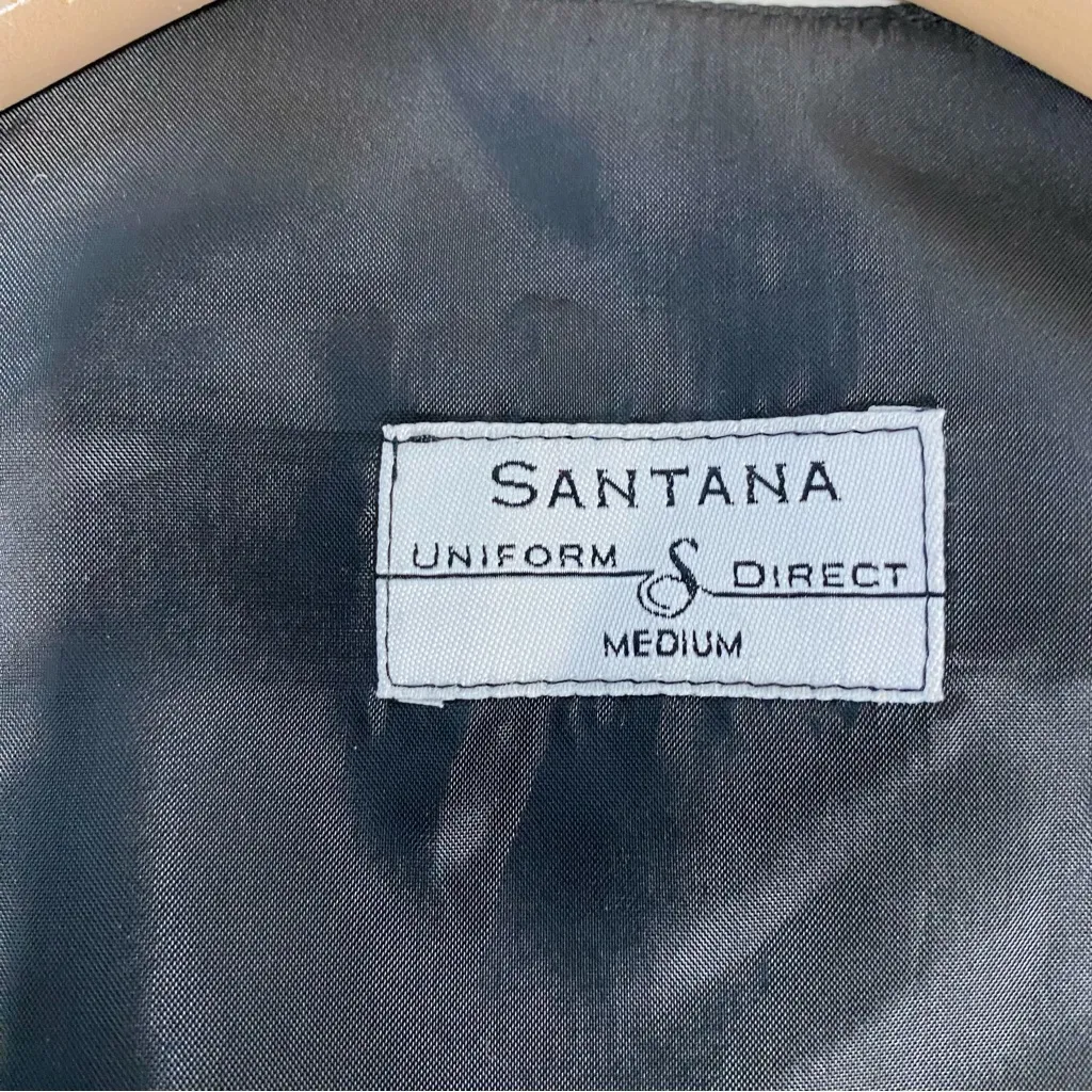 VINTAGE 90s SANTANA Sparkly Gold Christmas Plaid Vest Black Size L - Image 6