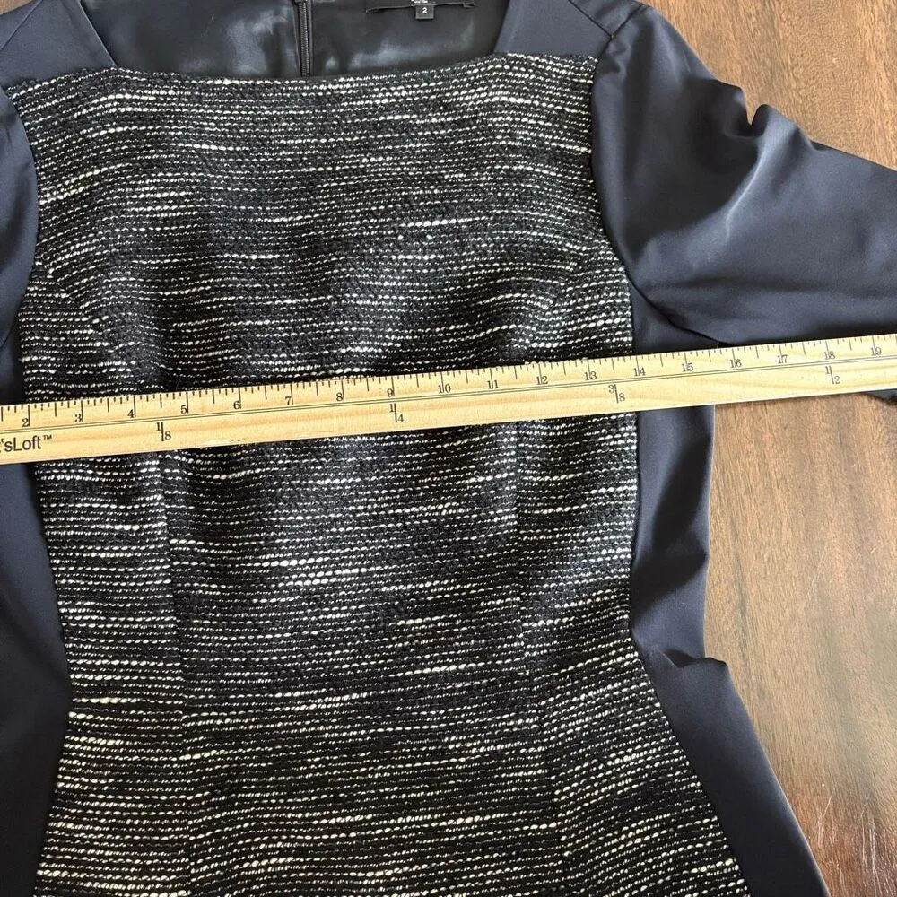 TIBI NEW YORK Maryann black and tweed dress Office Corpcore Size 2 - Image 8