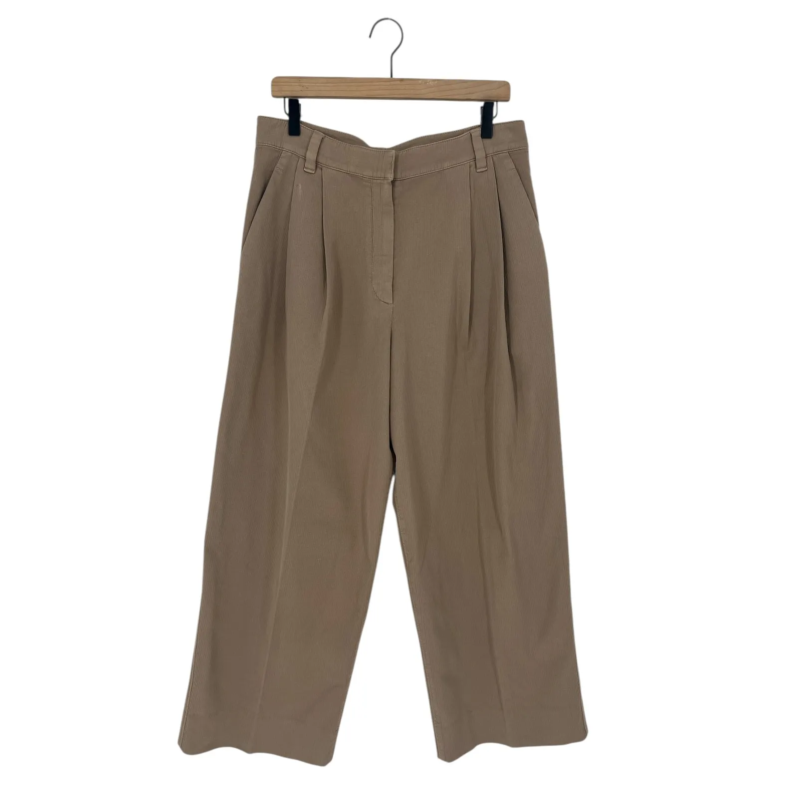 Brunello Cucinelli Monili Wide Leg Cotton Blend Pants - Image 2