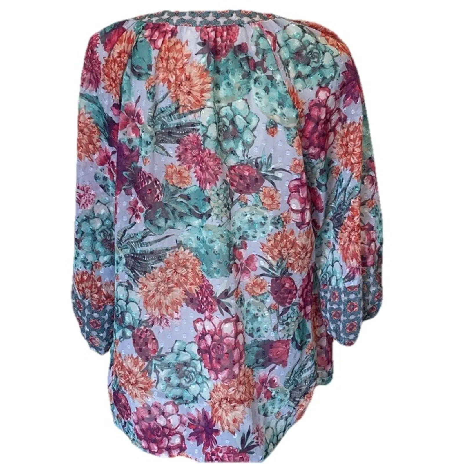 ANTHROPOLOGIE FIG AND FLOWER BOHO FLORAL BLOUSE WOMENS Sz S - Image 5