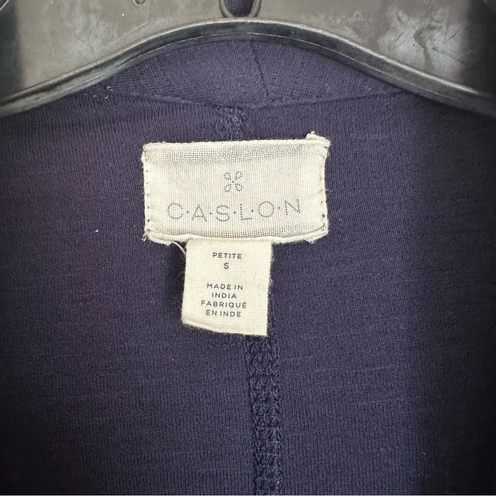 Caslon Navy Blue Drape Collar Knit Blazer - Image 9