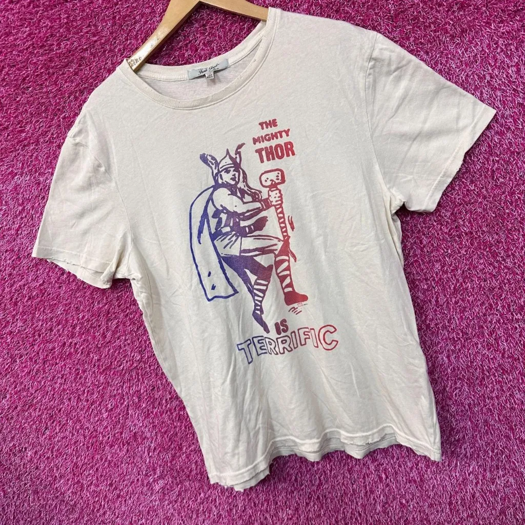 The Mighty Thor is Terrific Marvel Comics Oversized Tee L - Image 3