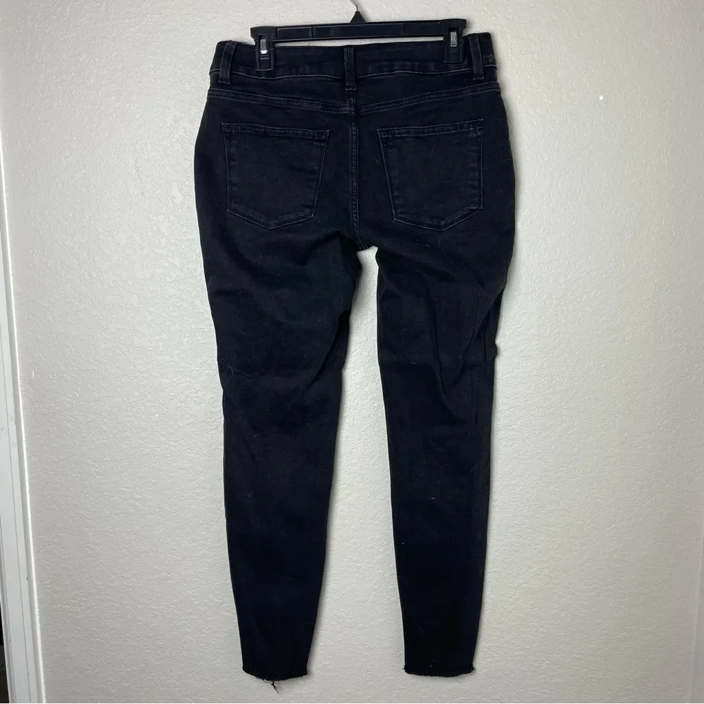Maurices Black Distressed Skinny Jeans Low Rise Size M - Image 6