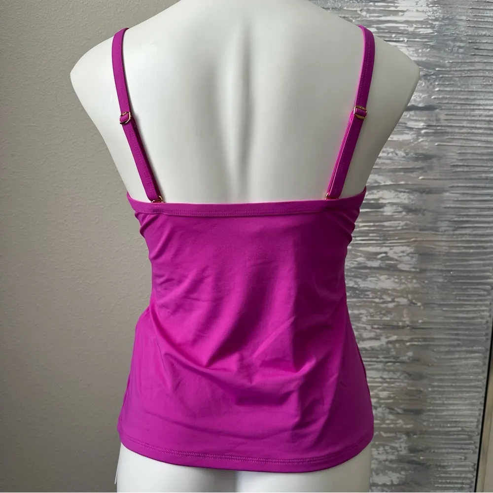 Bleu Rod Beattie Lets Get Twisted Ruched Tankini Top Size 8D - Image 7