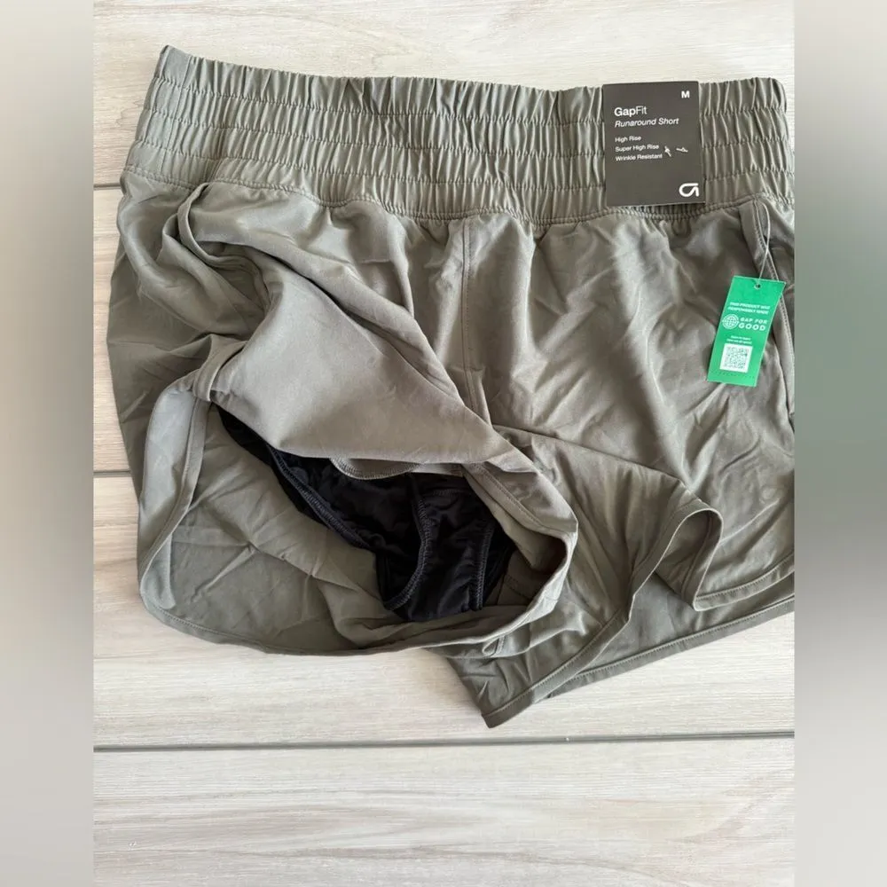 GAP GapFit Runaround Short Green Medium NWT - Image 5
