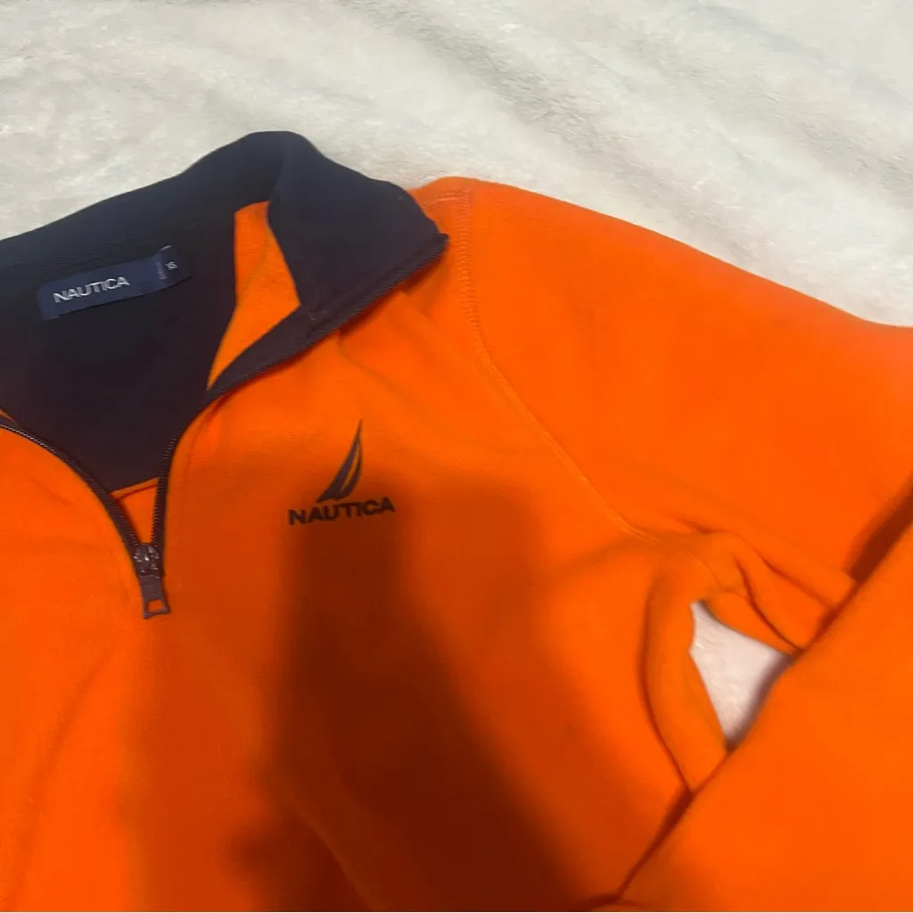 Nautica Vibrant Orange Half-Zip Fleece - Image 3