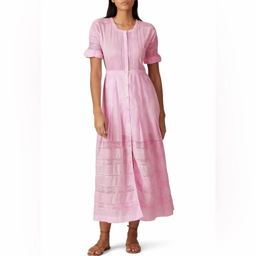 LoveShackFancy Edie‎ Maxi Dress Pink NWT Small - Image 6