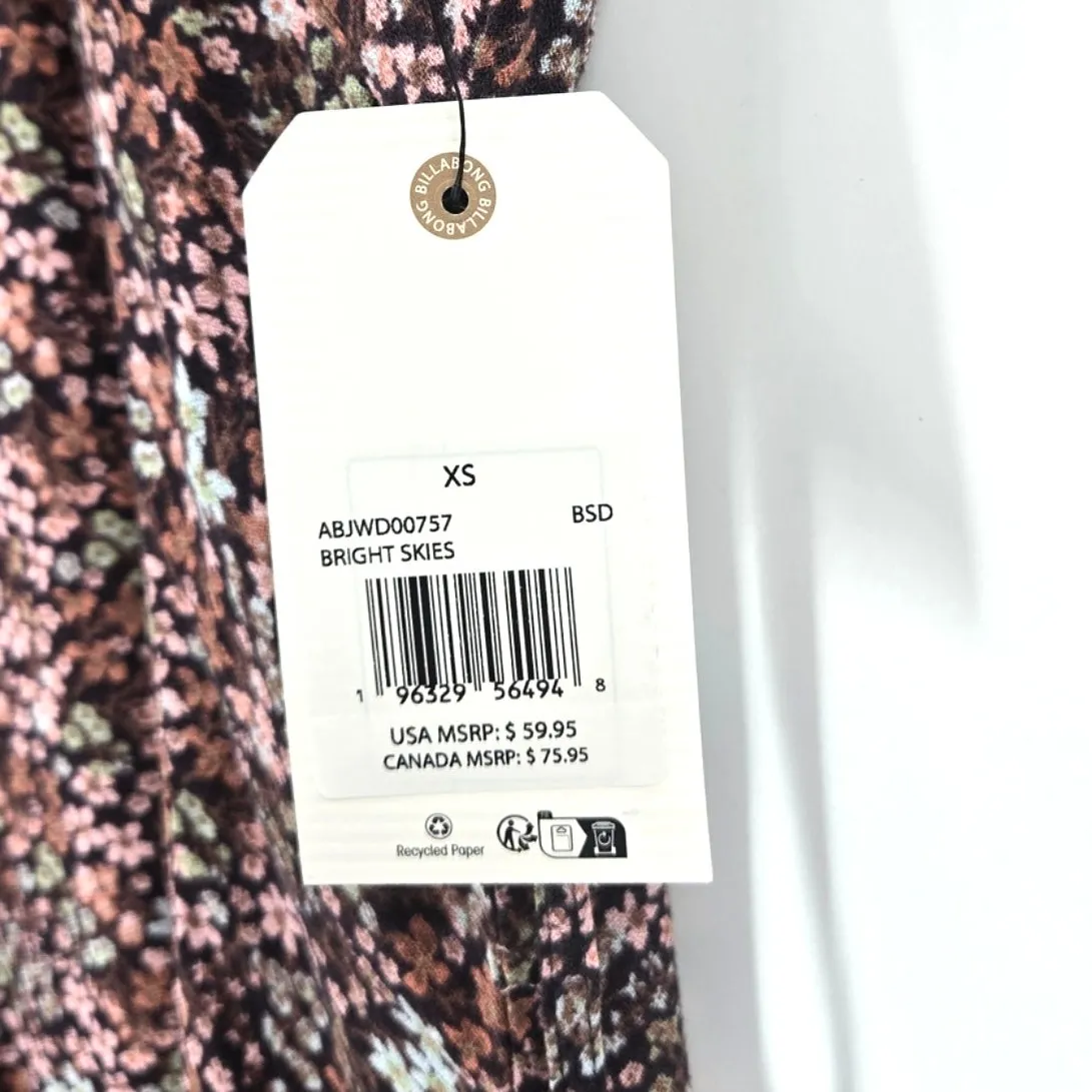 NWT Billabong Bright Skies Mini Dress Floral in Sizes XS - Image 6