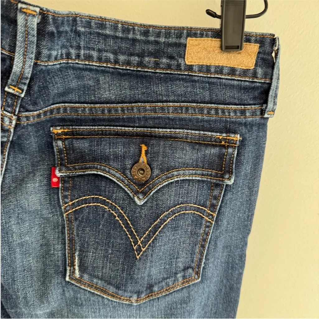 Levi's Y2K Dark Low Boot Cut Blue Jeans - Image 7