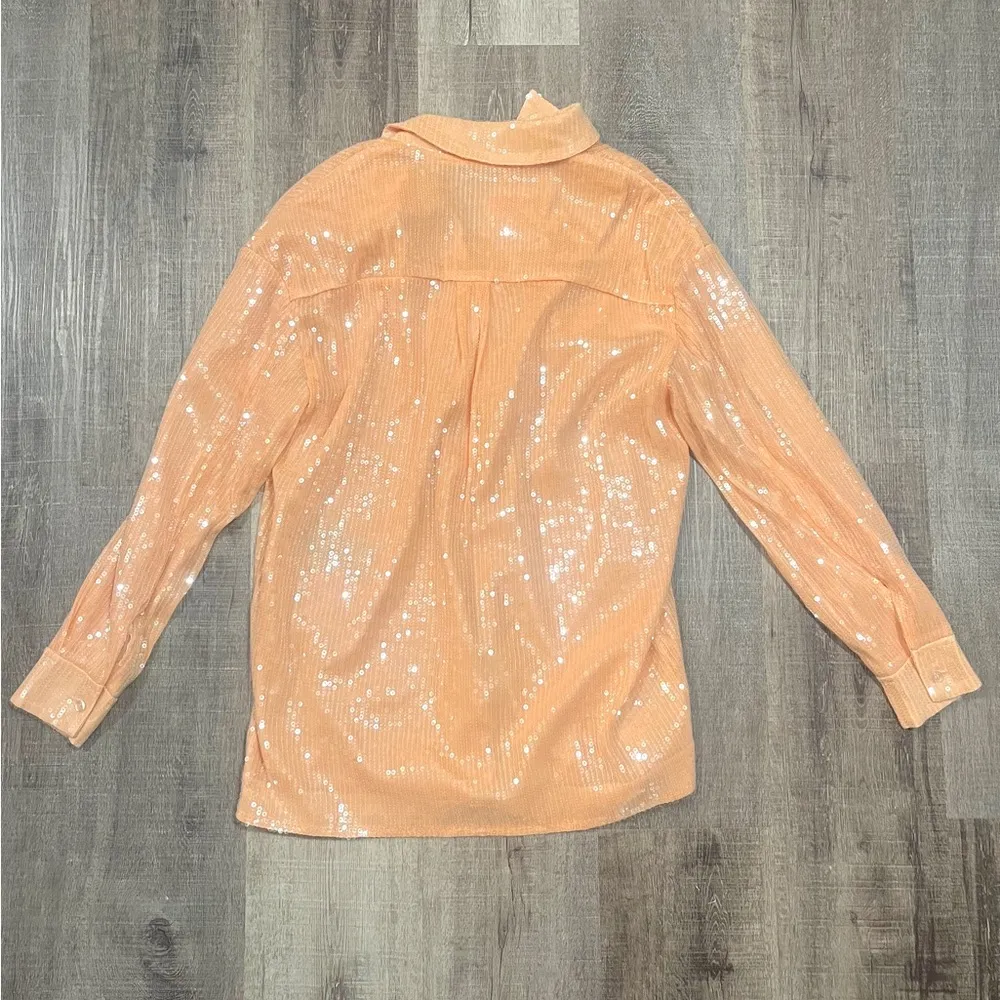 7 For All Mankind  sequin button down collared shirt - Image 2
