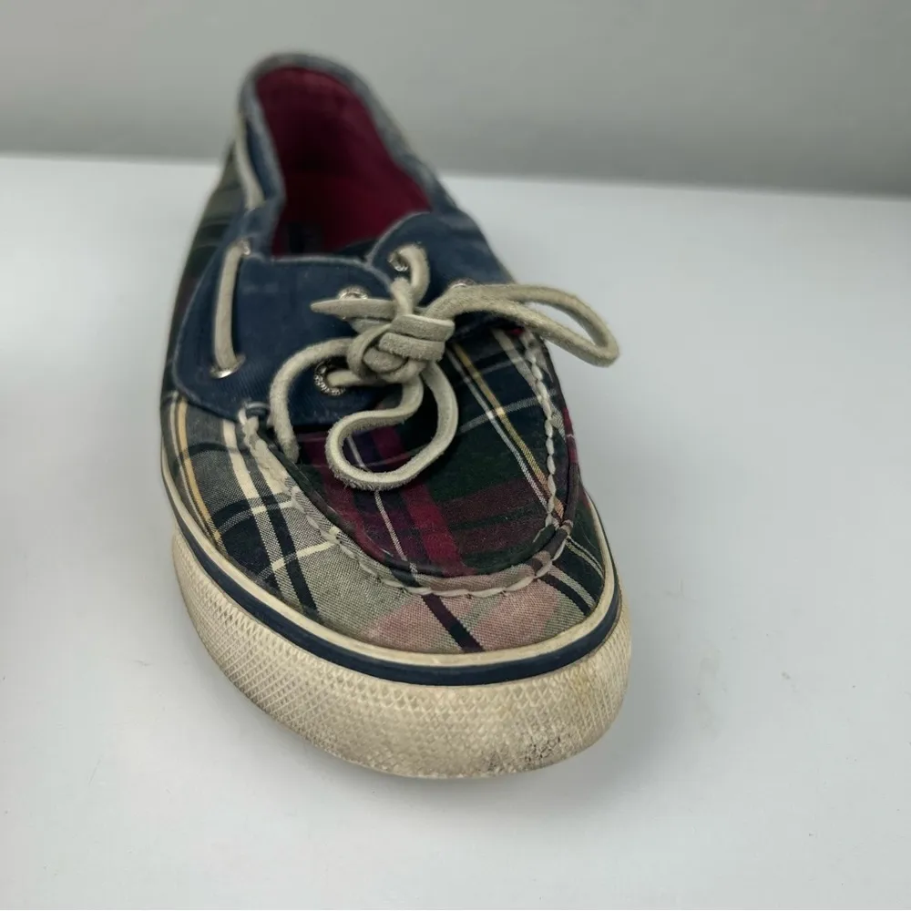 Sperry Top sider blue plaid boat shoes women’s size 6.5 - Image 16