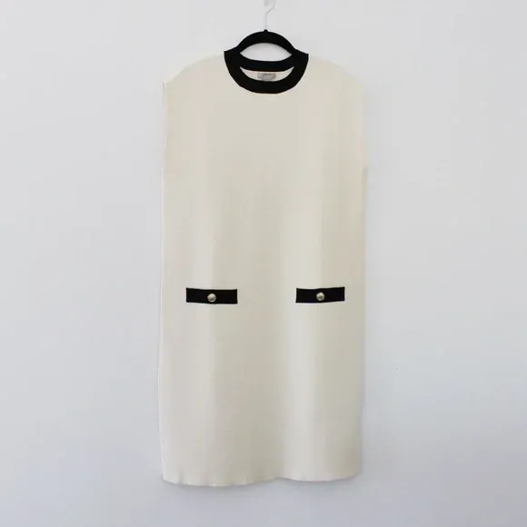 Fine-Knit Knee Length Sheath Dress - Image 9